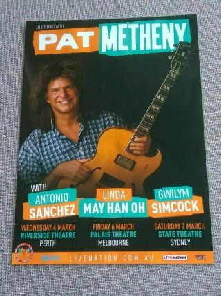 Pat Metheny - 2020 Australia Tour Poster - Laminated Promo Tour Poster -