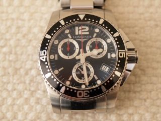Longines Hydro Conquest L3.  643.  4.  56.  6 Swiss Chronograph Quartz Watch - Full Set