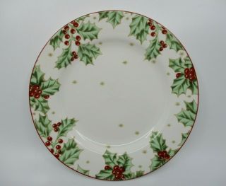 Lenox Treasured Traditions Holly Accent Plate - 8 7/8 " 0701b