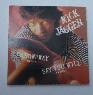 @ Rolling Stones :mick Jagger 1987 Say You Will/throwaway Mini Cd