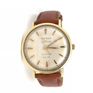 14k Solid Gold Longines Admiral 36mm Vintage Automatic Gents Wrist Watch
