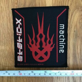 Static X Rare Uk Embroidered Woven Sew On Patch