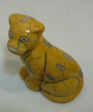The Fenix Raku Pottery Baby Leopard Hand Crafted in South Africa 2