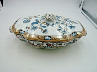 W.  T.  Copeland & Sons Antique Covered Vegetable Dish - Signed And Marked