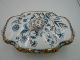 W.  T.  Copeland & Sons Antique Covered Vegetable Dish - Signed and Marked 2