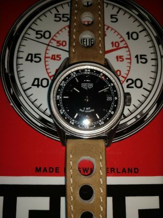Heuer Carrera Gmt Re - Edition - Pre - Owned - Vtg - Good Cond.