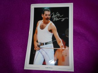 Freddie Mercury,  Queen Signed 8 " X 10 " Photo & C.  O.  A.