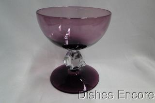 Bryce Aquarius Amethyst,  Purple Bowl And Foot: Champagne/sherbet (s) 3 7/8 "