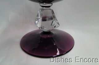 Bryce Aquarius Amethyst,  Purple Bowl and Foot: Champagne/Sherbet (s) 3 7/8 