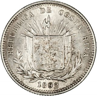 Costa Rica 1892 5 Centavos About Unc
