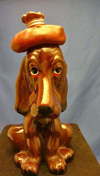 Vintage China Dog Shaped Decanter/bottle With Cork,  Made In Japan.  Cute Hound