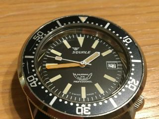Rare Vintage Squale 1521 50 atmos ' 25 ' Dive Watch 2