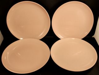 Set Of 4 Iroquois Russel Wright Vintage Pink Dinner Plates