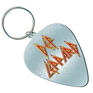 Def Leppard Guitar Pick Logo Metal Key Ring (100 Official Licensed Product)