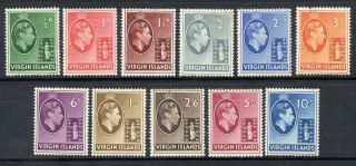 British Virgin Islands 1938 King George Vi Set To 10/ - Sg110 - 120 - Mounted