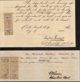 Straits Settlements Part Document Malaya Singapore Judicial Revenues 1890 Fiscal