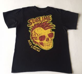 Sublime With Rome Tour 2010 Black T Shirt Mens Unisex Mohawk Size Small/medium