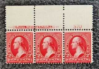 Nystamps Us Stamp 279bc Og H $1150 P Strip Of 3