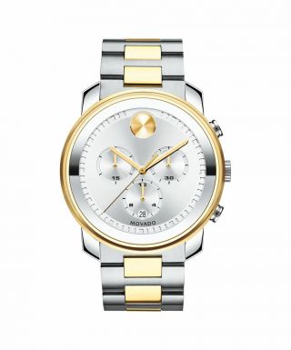 Movado Bold 3600432 Large Two - Tone Stainless Steel Date Chronograph 44mm Watch