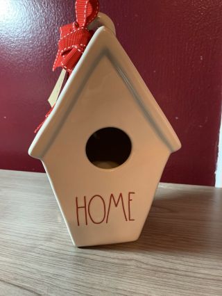 Rae Dunn Slant Roof Home Birdhouse Christmas 2019 Htf Ll Double Sided