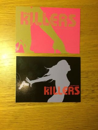 The Killers Two Oficial Promo Postcards.  Perfect For Framing