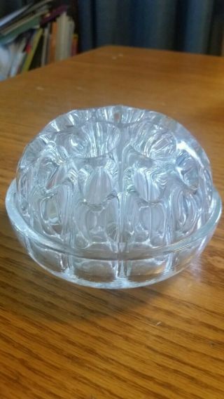 Vintage Clear Glass Flower Arranging Frog Collectible 19 Hole made in France 2