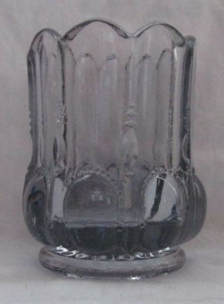 Vintage Degenhart Glass Beaded Oval Violet - 1 Toothpick Holder