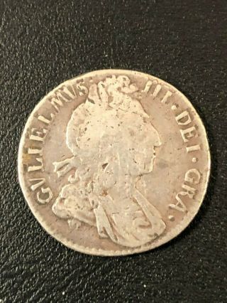 1697 Great Britain 6 Pence Silver Coin William Iii British England