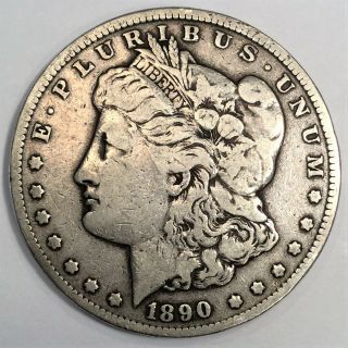 1890 - Cc Morgan Silver Dollar Coin Rare Date