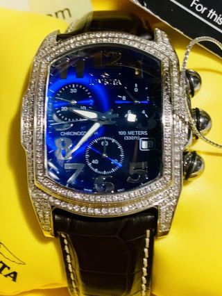 400 White Diamonds Invicta Lupah,  Model No 9954,  Wrist Watch For Men.