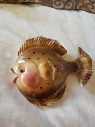 Vintage Bradley Exclusives Japan Fish Hanging Wall Pocket Ceramic