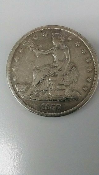 1877 Trade Silver Dollar - Vf (details) $1