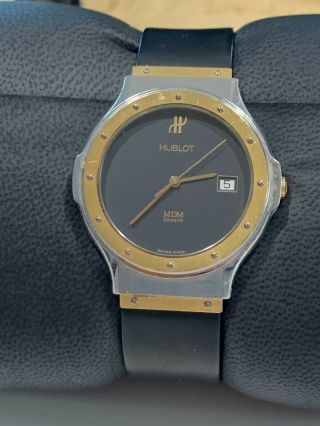 Hublot Classic Rubber Straps Mdm Two Tone Stainless Steal And 18k Gold 1523.  2