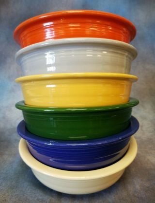 Set Of 6 Vintage Fiestaware 5 1/2 " Bowls