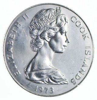 Silver - World Coin - 1973 Cook Islands 7 1/2 Dollars - World Silver Coin 792