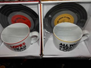 Beatles Cup And Saucer She Loves You & All You Need Is Love Boxed