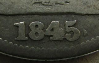 1845 - O 50c Rpd (wb - 104) (r - 5) Seated Liberty Half - - - - - - Dramatic Doubled Date