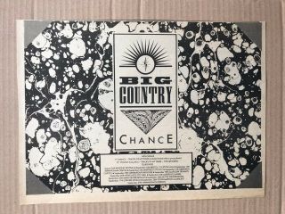 Big Country Chance (b) Memorabilia Music Press Advert From 1983 With Tou