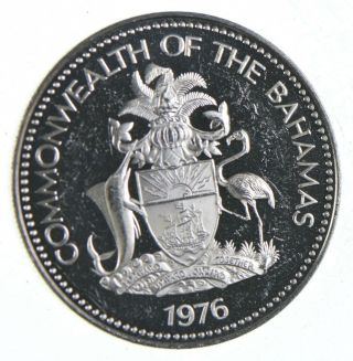 Silver - World Coin - 1976 The Bahamas 2 Dollars - World Silver Coin 660