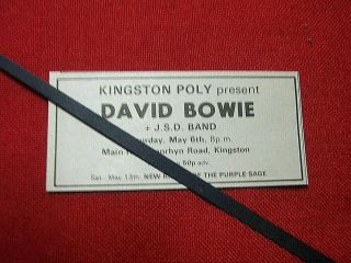 David Bowie Rare 1972 Vintage Advert Kingston Polytechnic Concert Gig