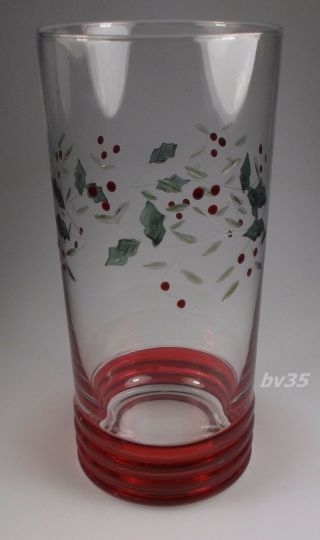 Pfaltzgraff Winterberry Iced Tea Cooler 6 3/4 " Set Of 5 Tumblers - Hand Painted