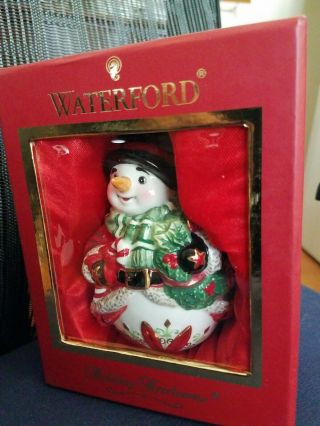 Waterford Holiday Heirlooms Bustling Snowman Bell 2008