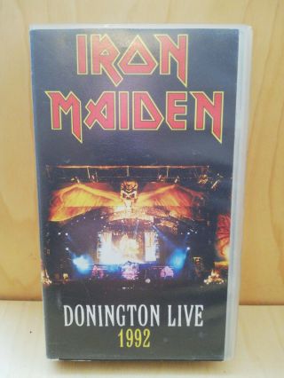 Iron Maiden Live At Donnington 1992 Vhs Cassette Tape Uk Edition.