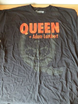 Queen,  Adam Lambert Official Tour Xxl Black T - Shirt