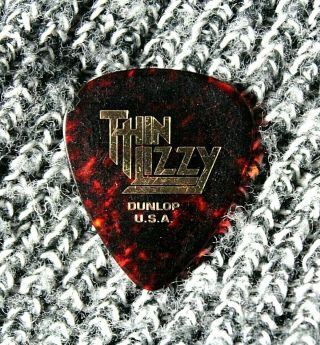 Thin Lizzy // Scott Gorham 2007 Tour Guitar Pick // Tortoise/gold 21 Guns