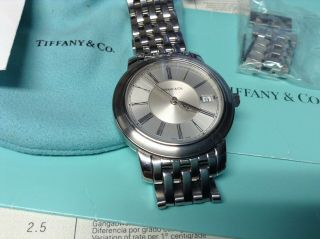 N.  Authentic Tiffany & Co Mark Round Auto Chronometer Wristwatch W.  Cosc