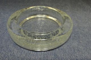 Vintage Mid - Century Modern Viking Clear Glass Bubbles Table Ashtray