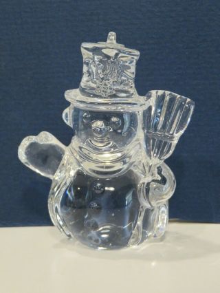 Waterford Crystal Snowman Figure Ornament First In Series 2 1/2 " E,