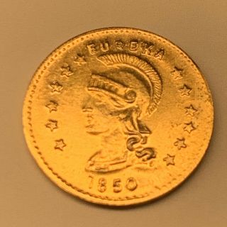 1850 California Gold Eureka Gem Coin Bu
