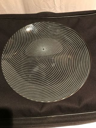 Vintage Retro Chance Glass Swirl Plate Gilt Rim Asymmetric Design
